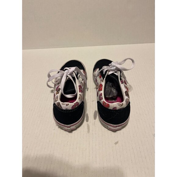 Vans Old Skool Black/White/Pink Sneakers, Donut Pattern, Juniors Size 4.5 US - Picture 3 of 8